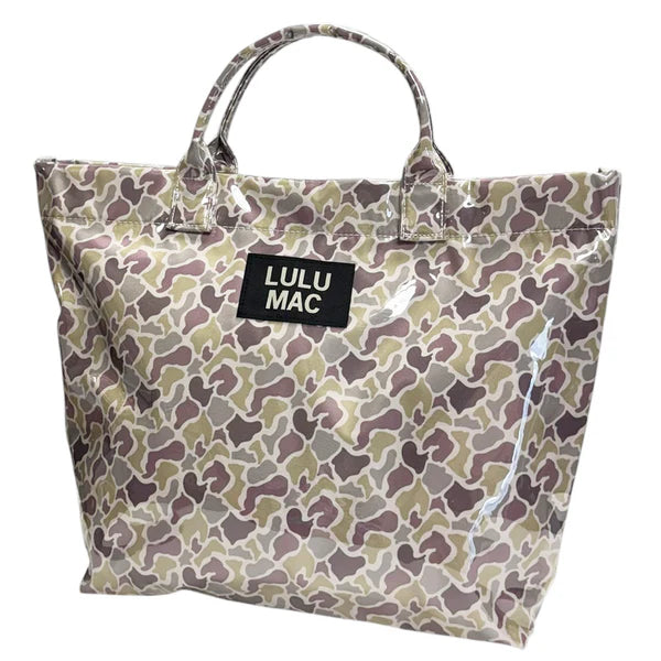 Lulu Mac Light Camo Vinyl Tote Bag