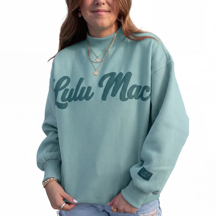 Green Sweatshirt Dark Green Script
