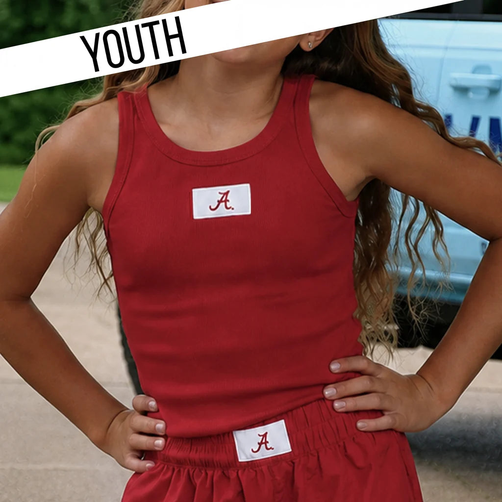Lulu Mac Youth Alabama Tank Crimson