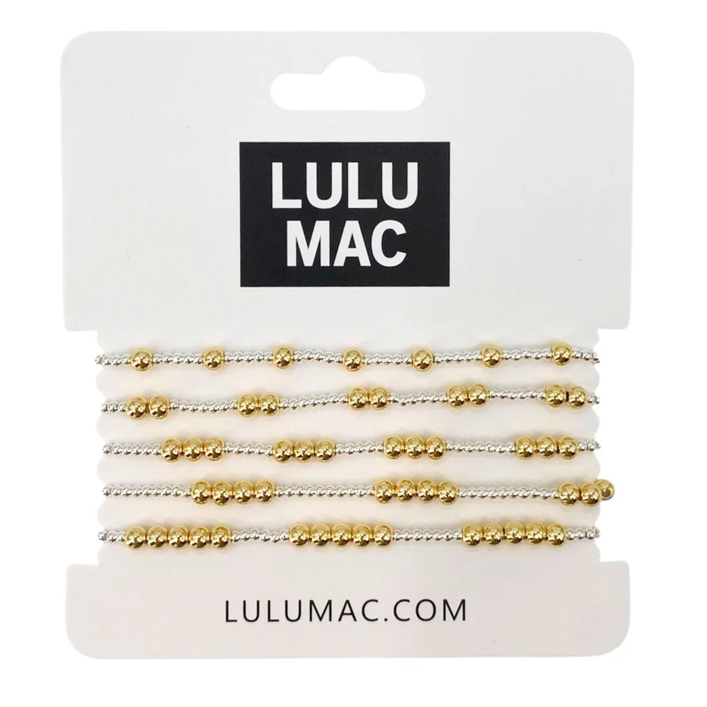 Lulu Mac Silver with Gold Bracelet Stack