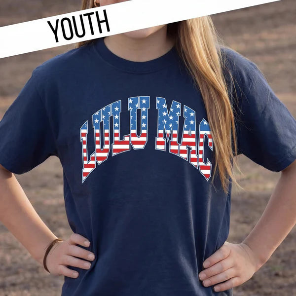 Youth Stars & Stripes Navy Youth Comfort Colors Tee