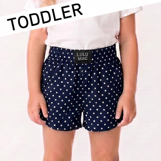 Toddler Navy Mini Polka Dot Shorts