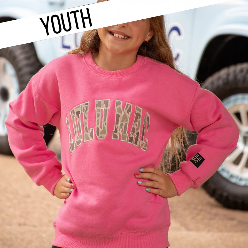 Youth Camo Bubblegum Sweatshirt