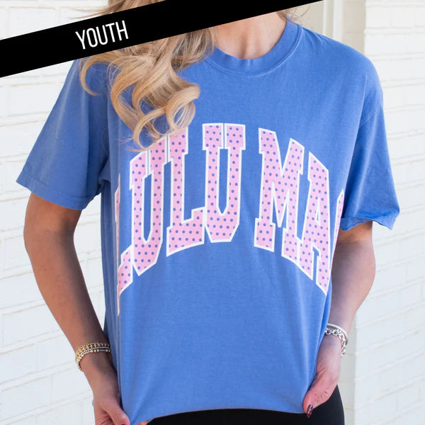 Lulu Mac Youth Flo Blue Comfort Color Shirt