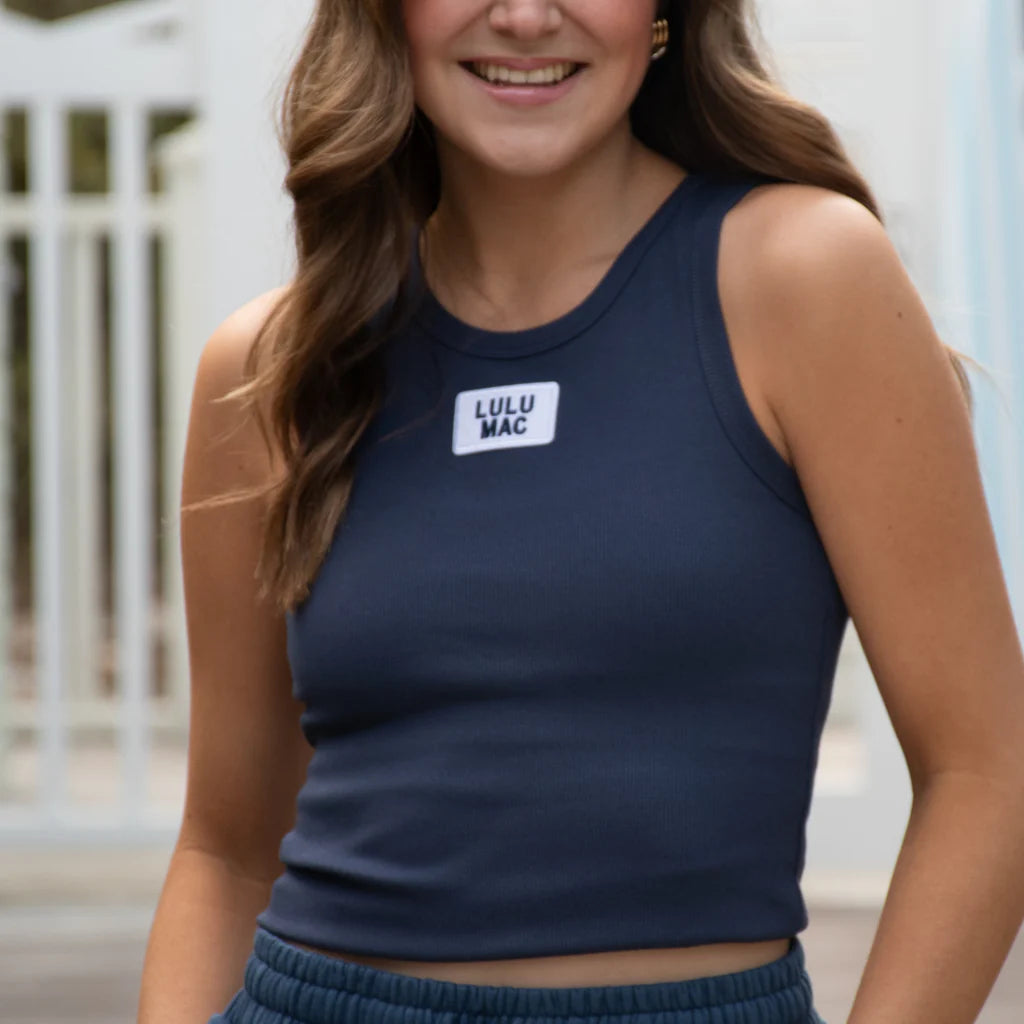 Adult Navy Solid Tank