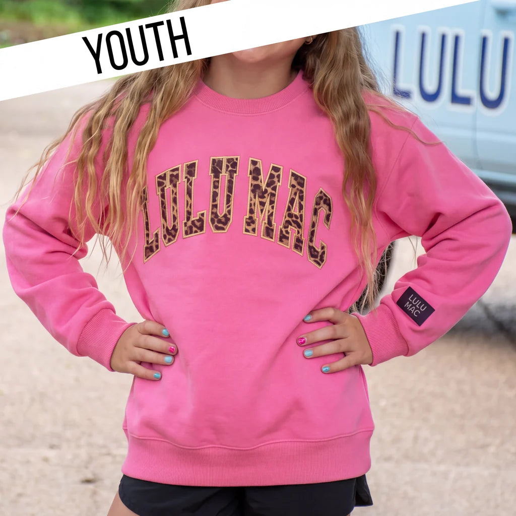 Youth Leopard Bubblegum Sweatshirt