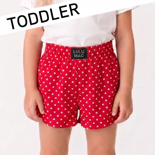 Toddler Red Mini Polka Dot Shorts