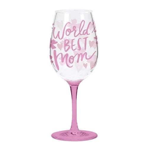 C.R. Gibson - World's Best Mom Acrylic Wine Glass