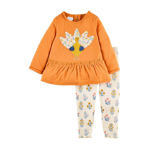 Mudpie- Autumn Marigold Turkey Tunic & Legging Set #11010464