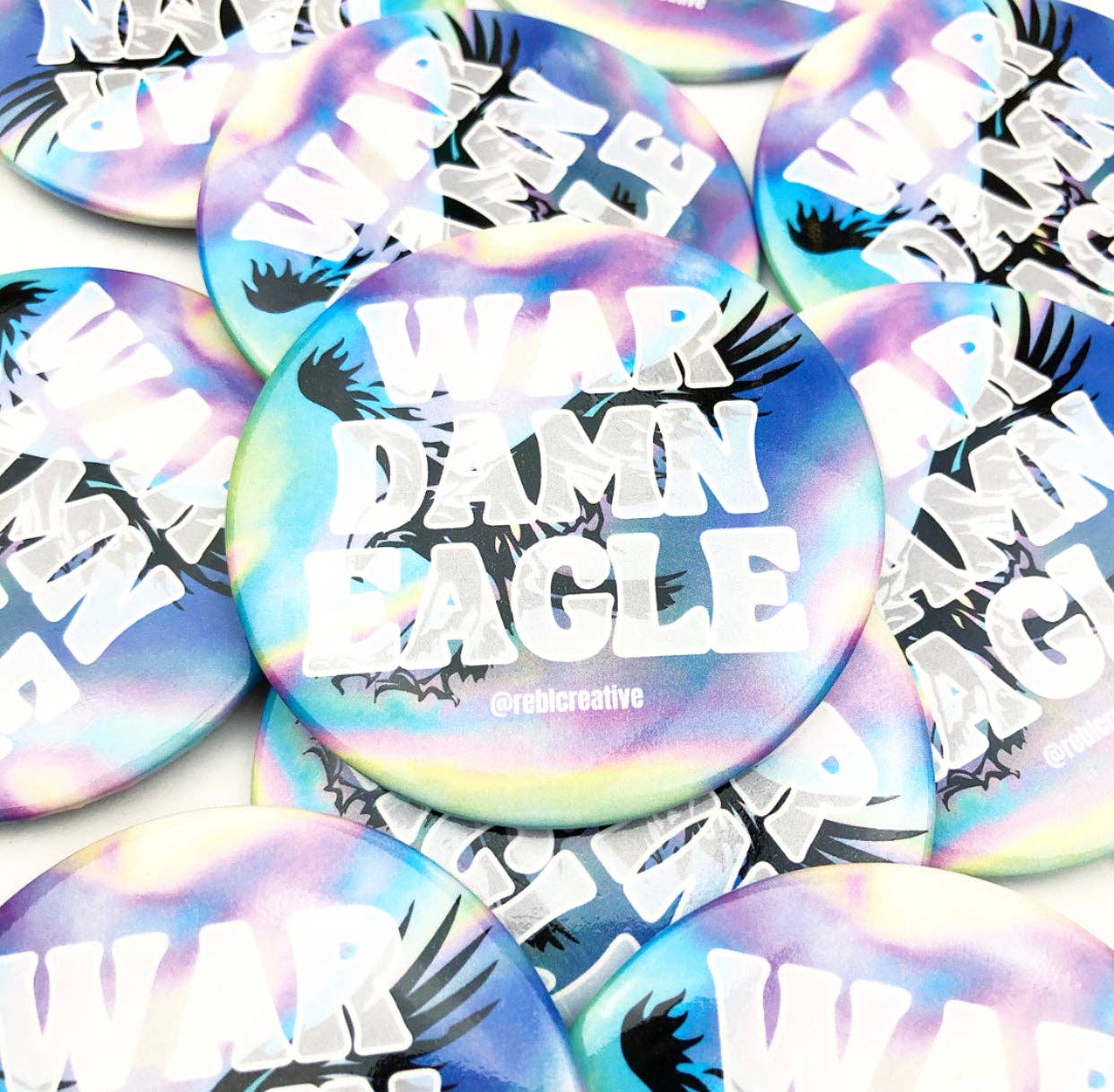 GAME DAY BUTTON- Psychedelic WDE