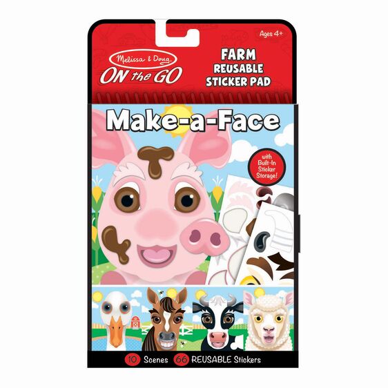 On the Go! Make-a-Face Reusable Sticker Pad