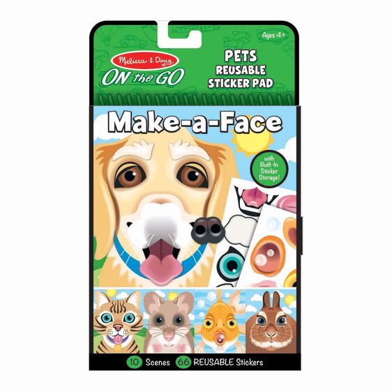 On the Go! Make-a-Face Reusable Sticker Pad