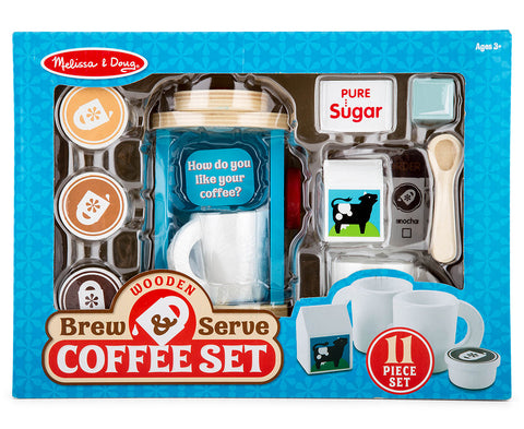 Melissa & Doug - Wooden Brew & Serve Coffee Set