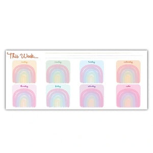Rainbow Weekly Dry Erase Wallies