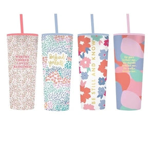 Mary Square- Inspirational Straw Tumblers