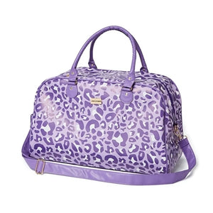 Jane Marie- Kids Lavendar Leopard Overnight Bag