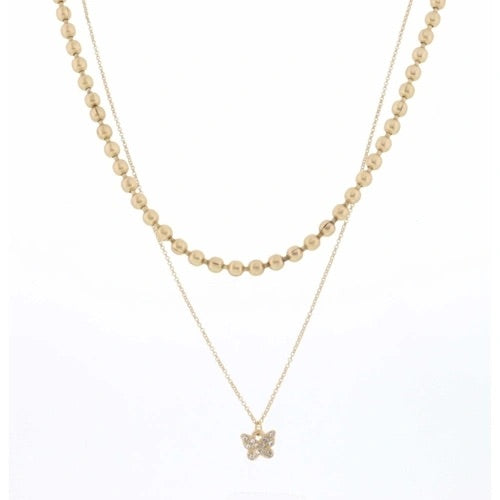 Jane Marie- Layered Gold Bead Chain